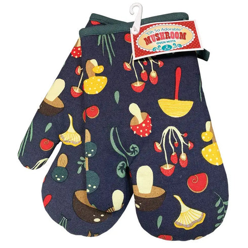 OVEN MITT SET MUSHROOM